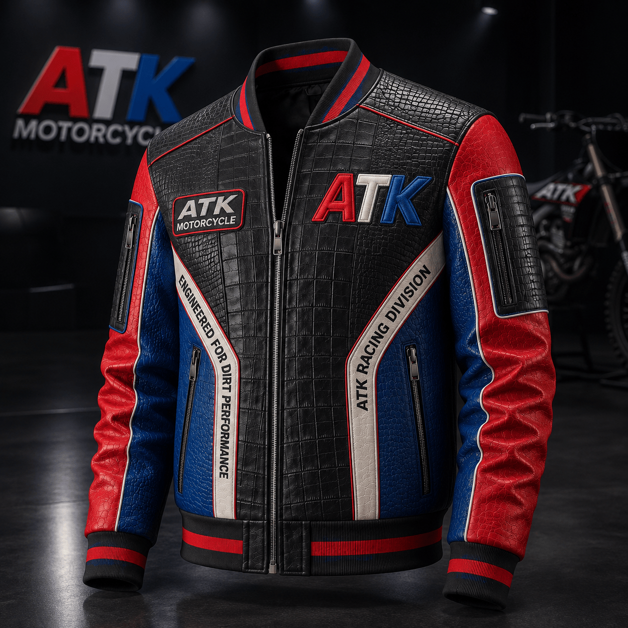 Premium ATK Leather Zipper Jacket TNSM