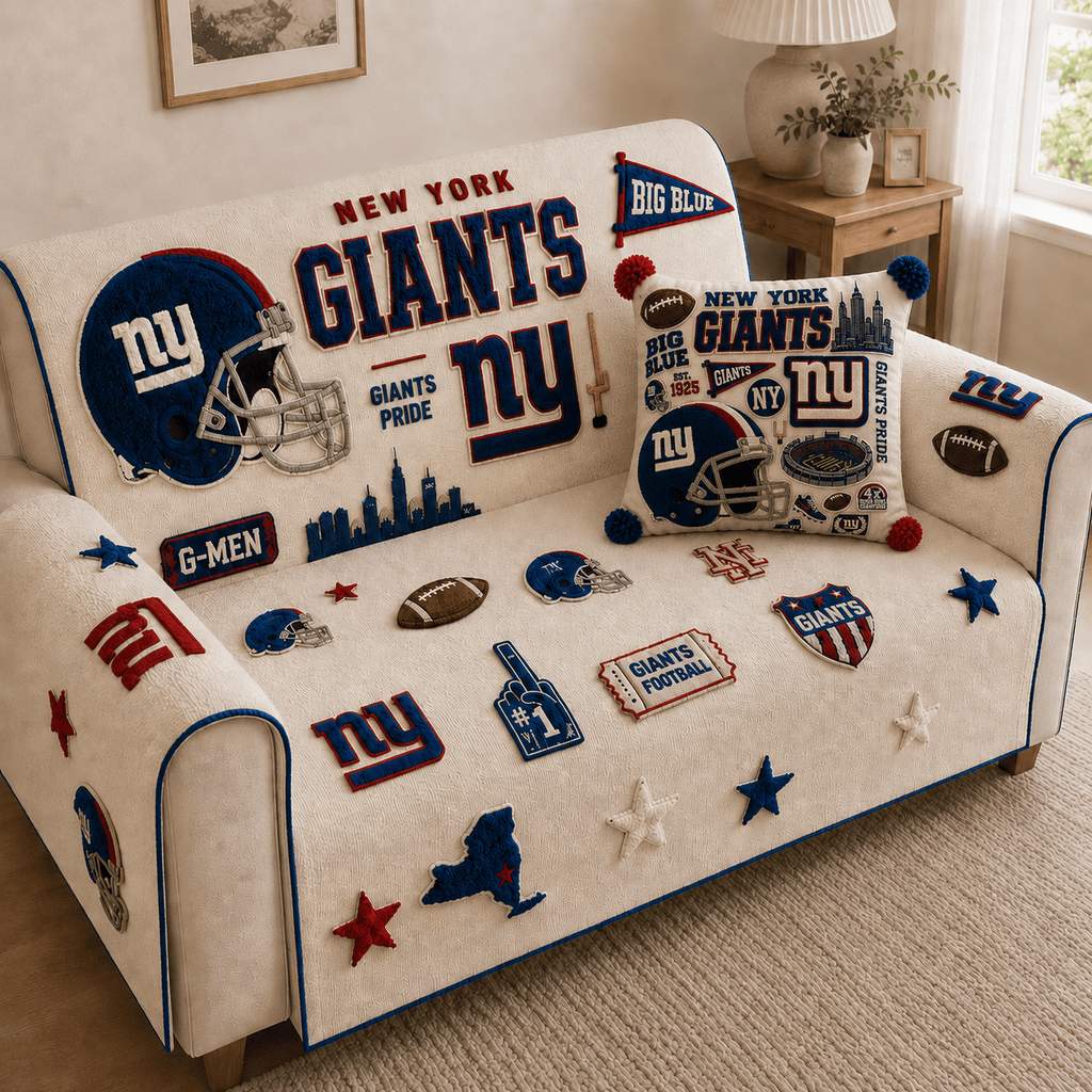 NYG Tufted Sofa Cover & Pillow Set DNBN
