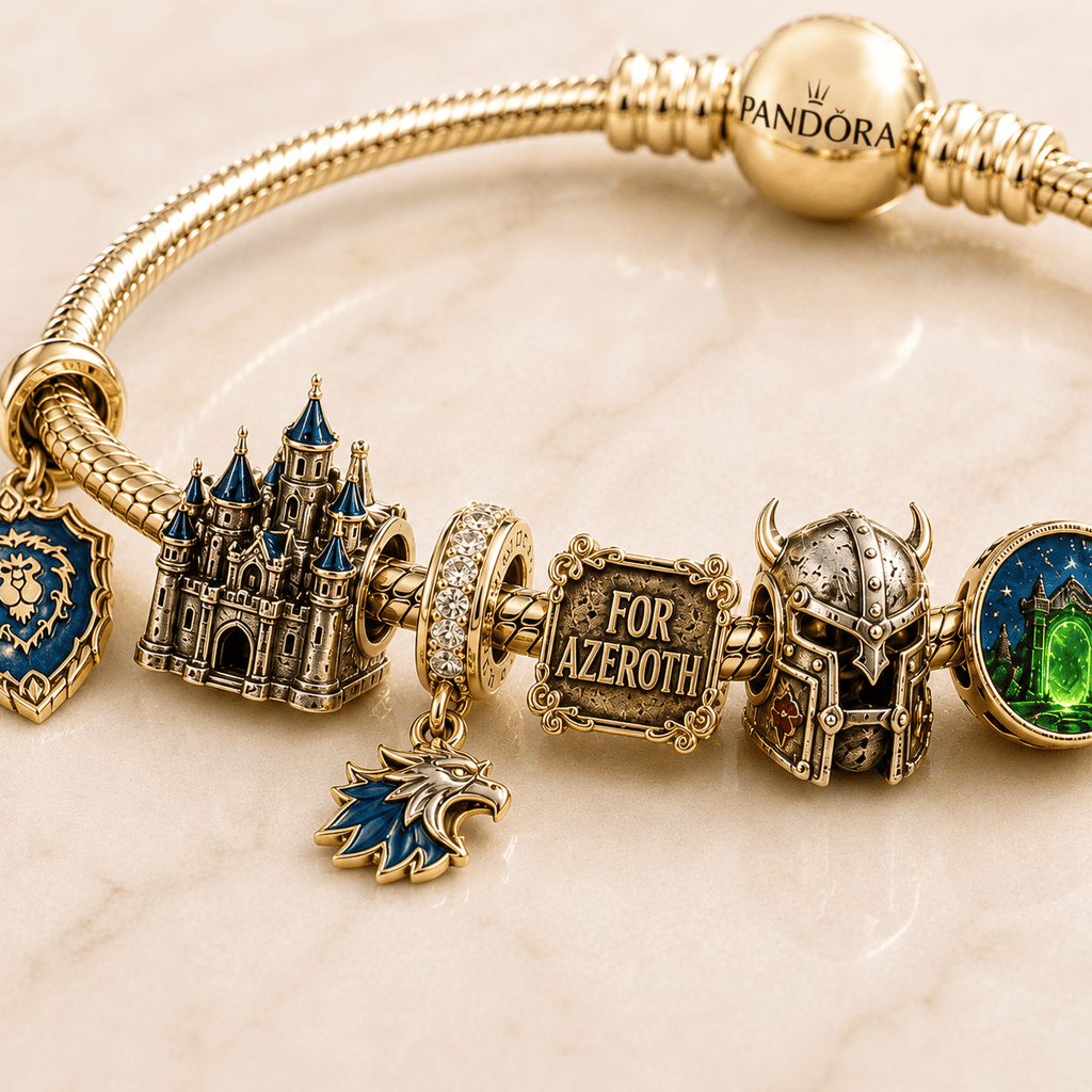 WWC Gold Charm Bracelet Set PTT