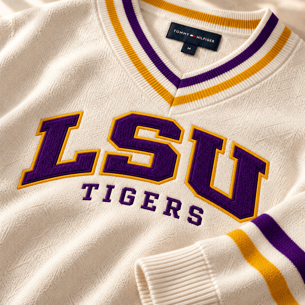 LSU Varsity V-Neck Sweater PNPA